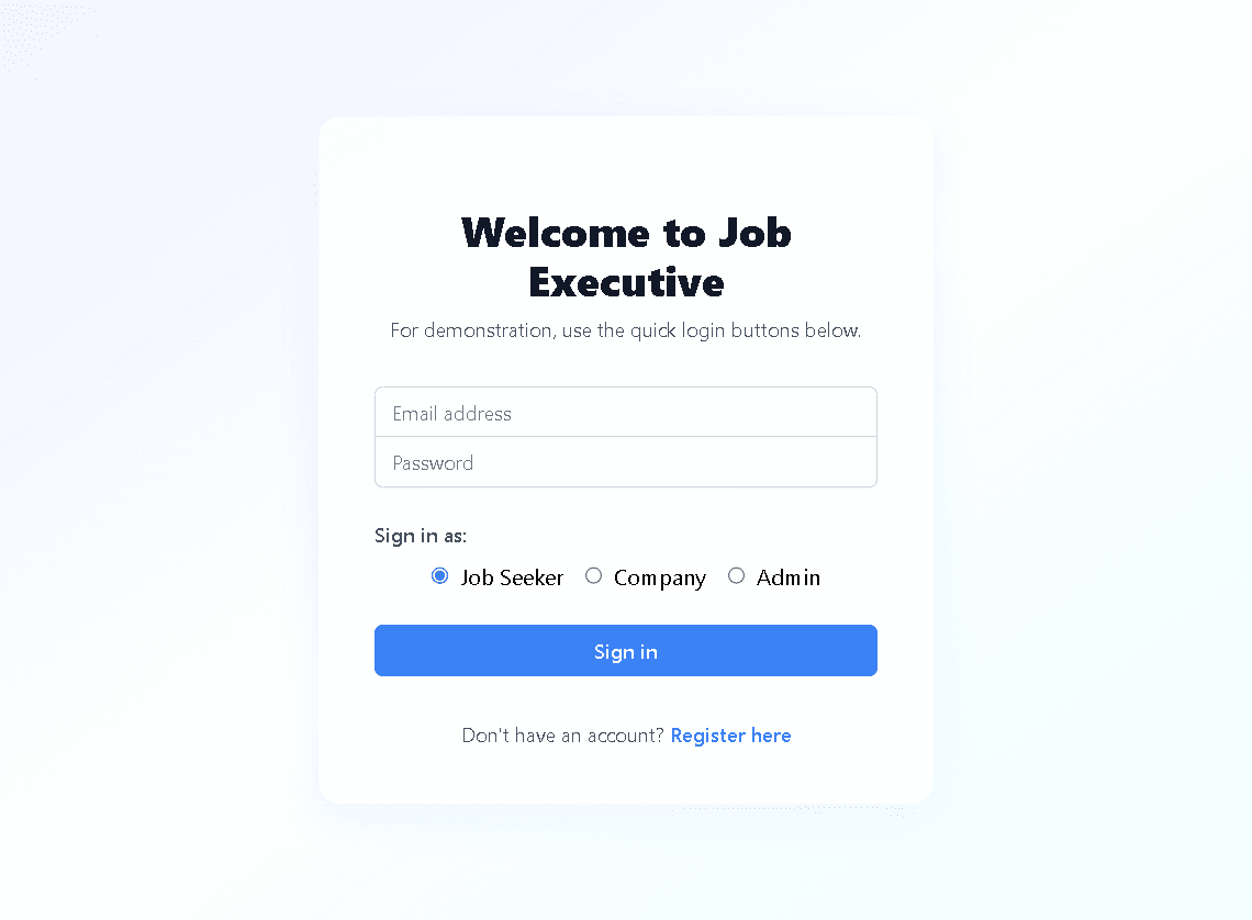 Preview of Job Executive — Full-Stack Job Platform project - image 1